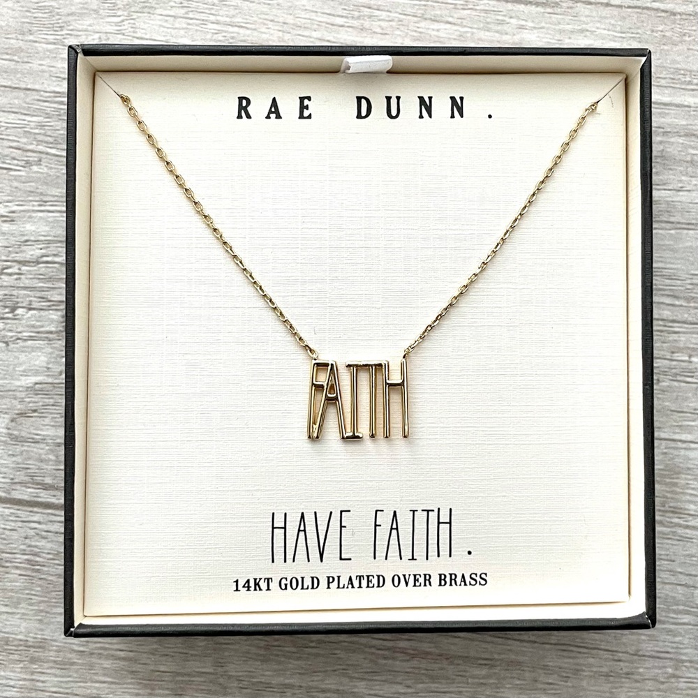 [Rae Dunn] ‘FAITH’ 14kt Gold Plated Necklace